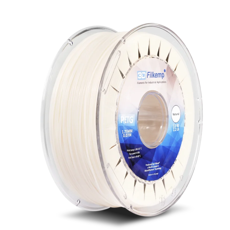 Шпула 3DFilkemp PETG Blend Natural (PETG) 1.75 mm, 1 kg – за функционални детайли с предвидим процес