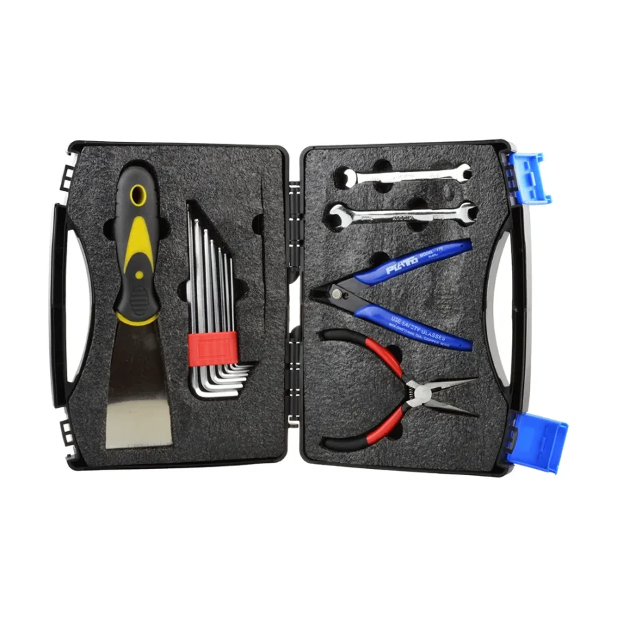 Отворен PrimaCreator Tool Kit – скрепер 50 mm, hex ключове 1.5–6 mm, гаечни ключове 6–9 mm и клещи
